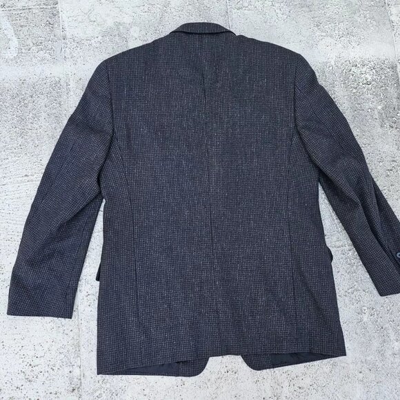 Joseph Abboud Men Blazer Gray Rayon Sport Coat Two Button Jacket Size 44L USA - Picture 6 of 10